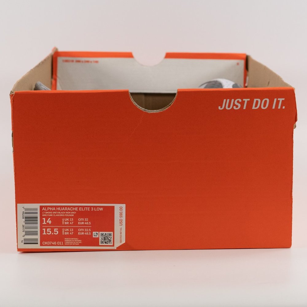 Nike Alpha Huarache Elite 3 Low 'Light Smoke Grey' CK0746-011 Metal Baseball - Picture 9 of 10